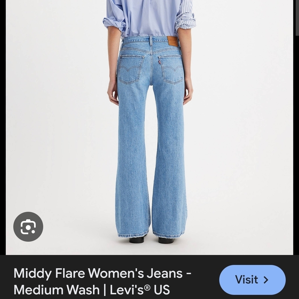 Levi's Light Blue High-Rise Flare Jeans